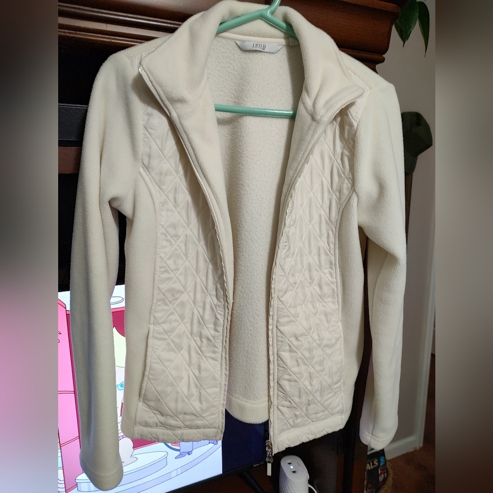 Izod Cream Quilted Women's Jacket